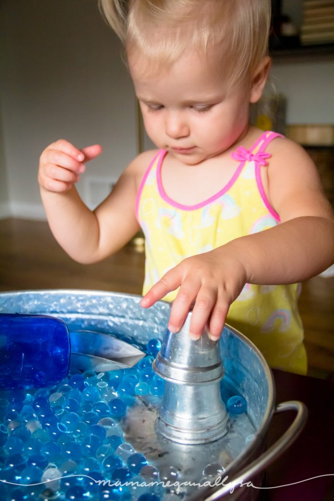 She really enjoyed the added fun of discovering what sounds everything made when she would clang them against each other