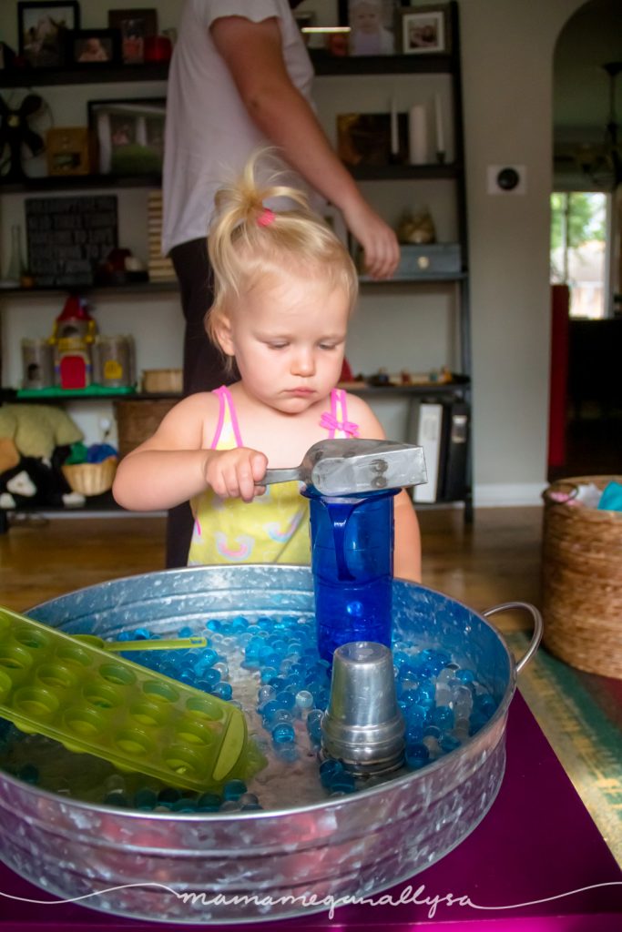 we are still working on her scooping skills 