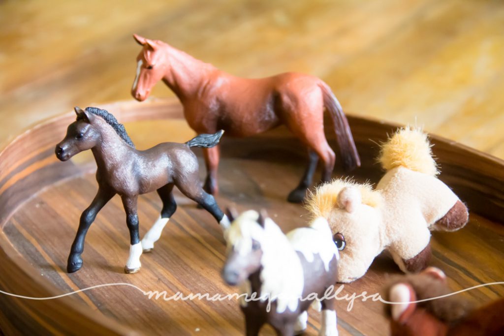 When a toddler has an obsession, why not embrace it? thats what we did with all the horses this week