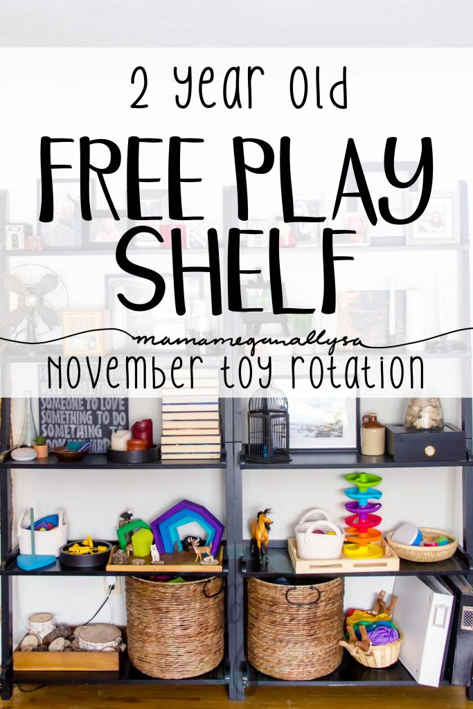 November Toy Rotation for a 2 year old free play shelf