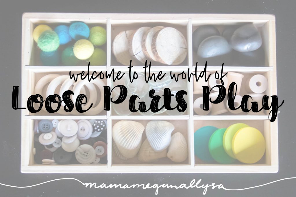 Loose parts toys can be anything from wooden coins, to sea shells to pompoms to toothpicks. Its all about letting the kids decide what they want them to be