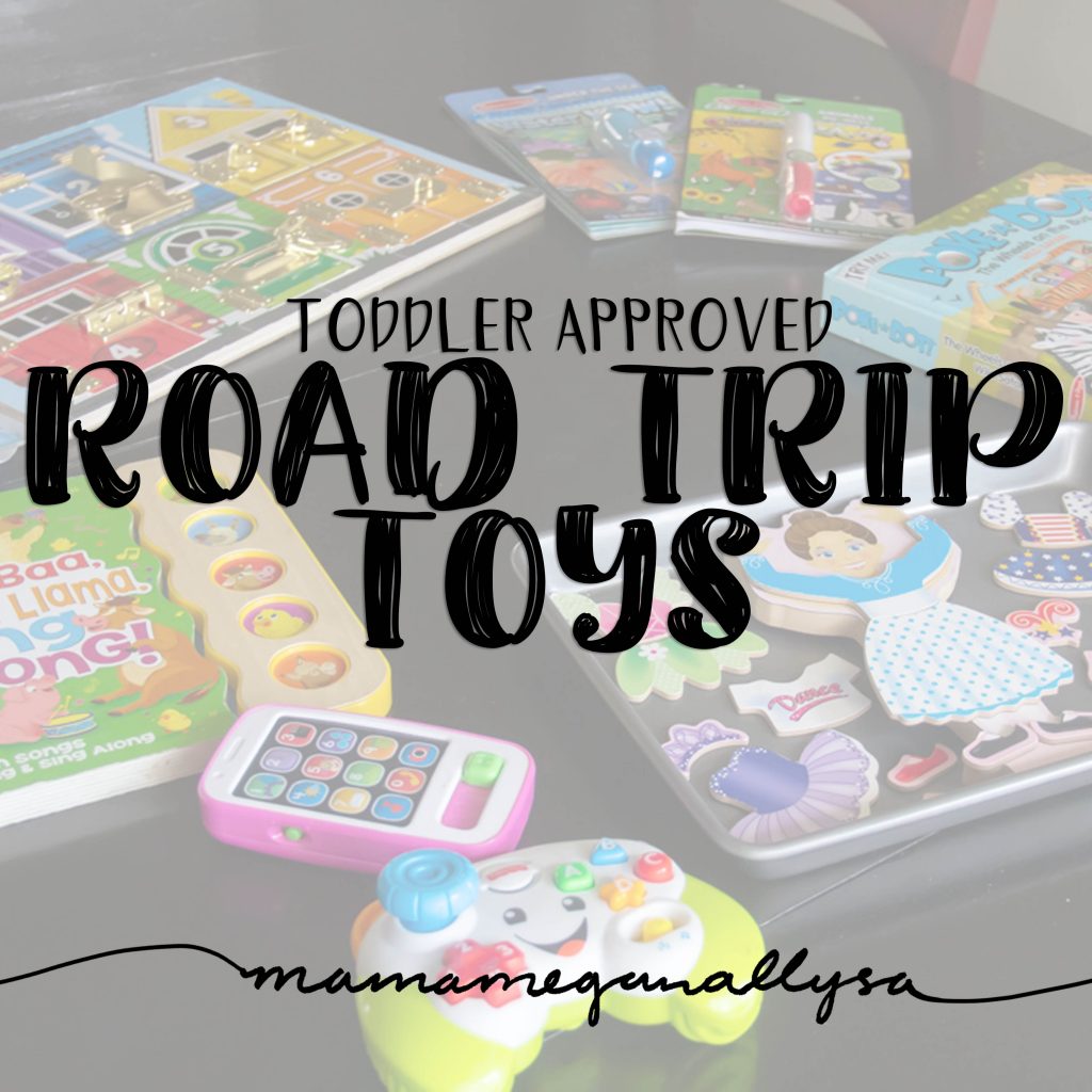 My toddler road trip entertainment essentials are all tried and true favorites for the road. Some offer independent play others some interactive time if your able to sit in the back as well!