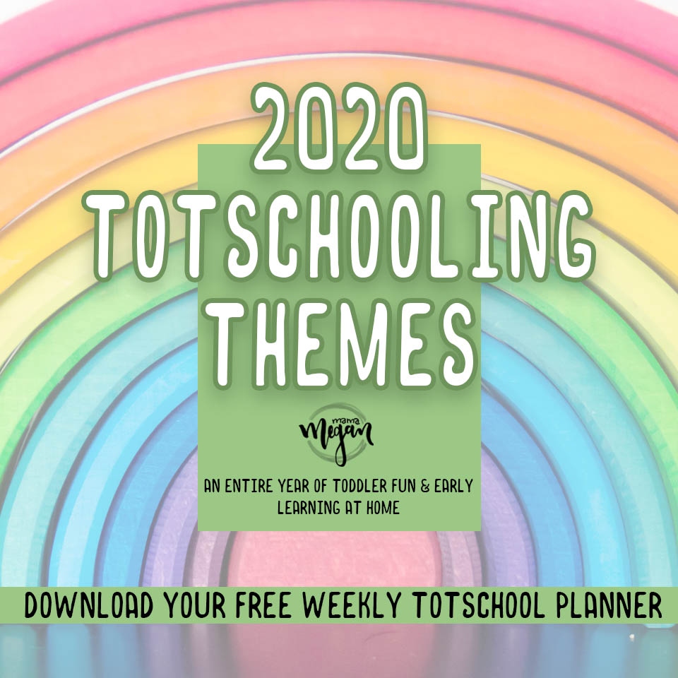 Our 2020 tot school themes are planned out for the whole year, but I also want to leave some flexibility for child led interests!