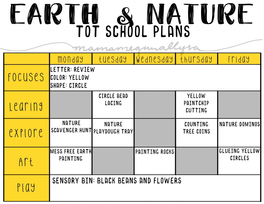 Our Earth and Nature focus will talk about what we find all around us in nature. Sticks, rocks, dirt, and water