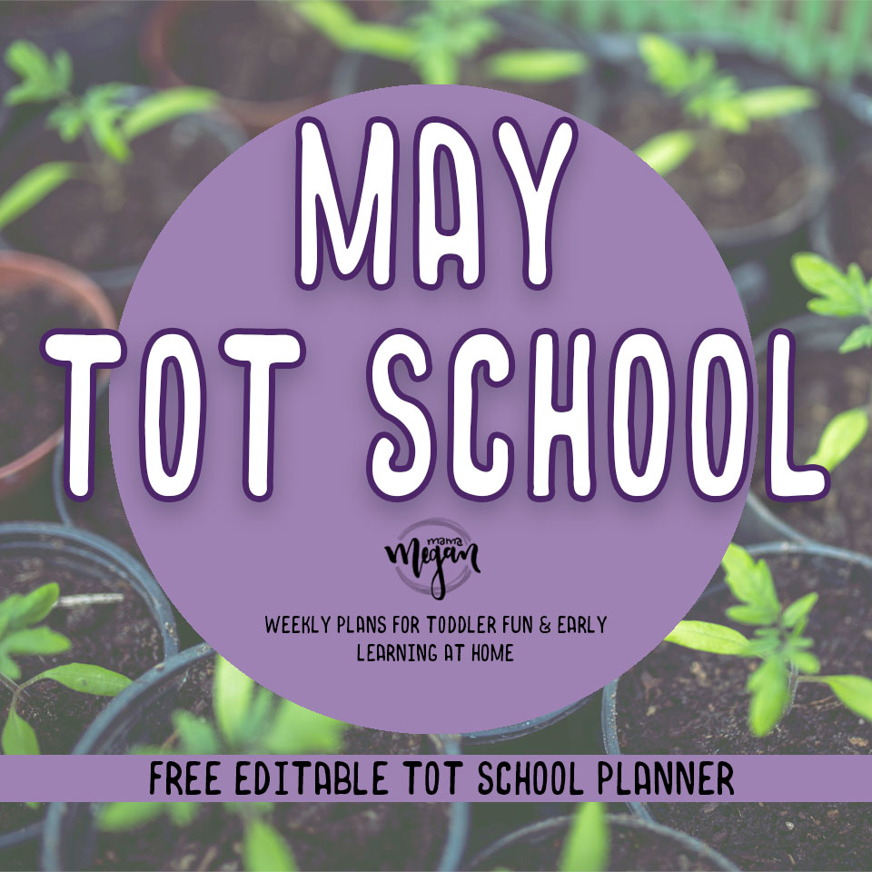 My May Tot school plans are low key hands on learning opportunities for my 2.5 to have fun and learn at home 