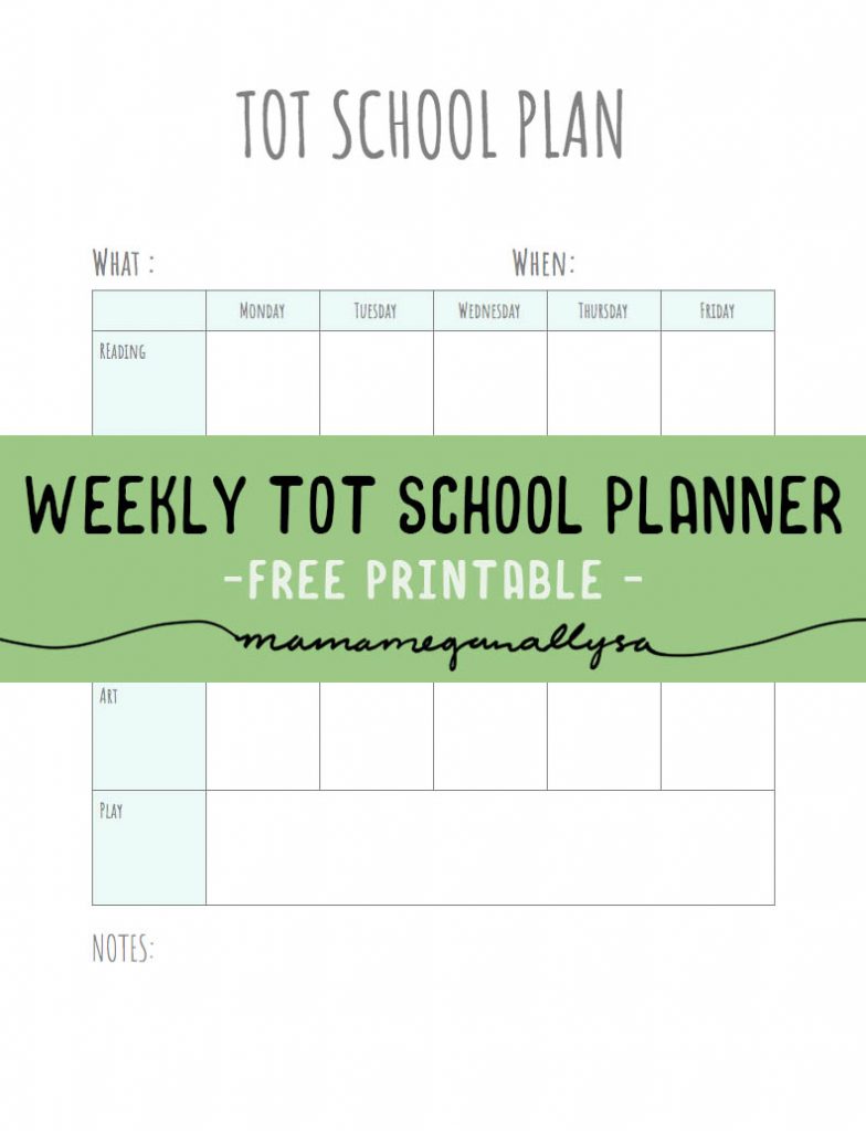 I have a free editable tot school planner available on my blog!