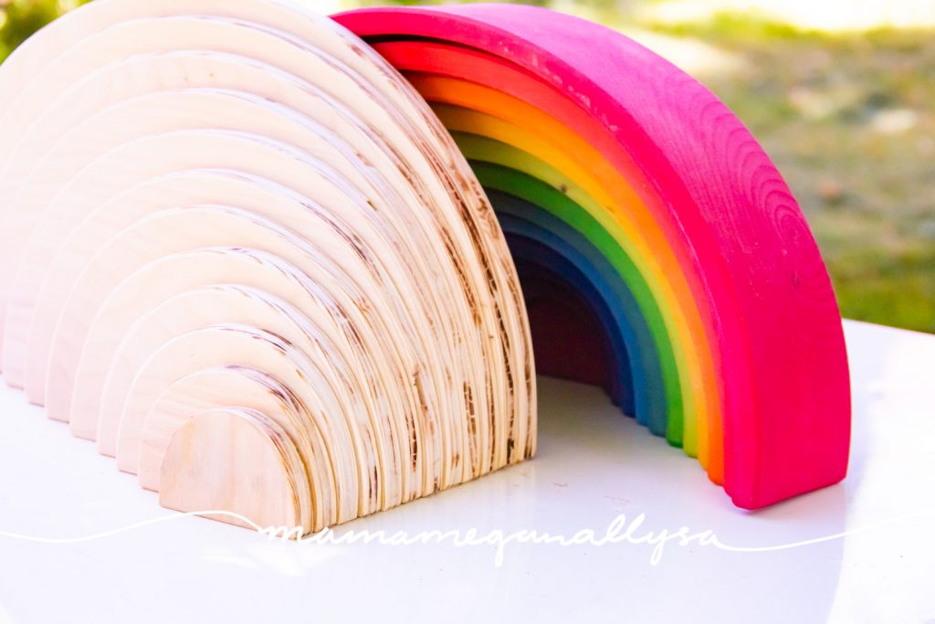 If you need to breath some new life into your rainbow I love the addition of DIY Semicircles and Planks!