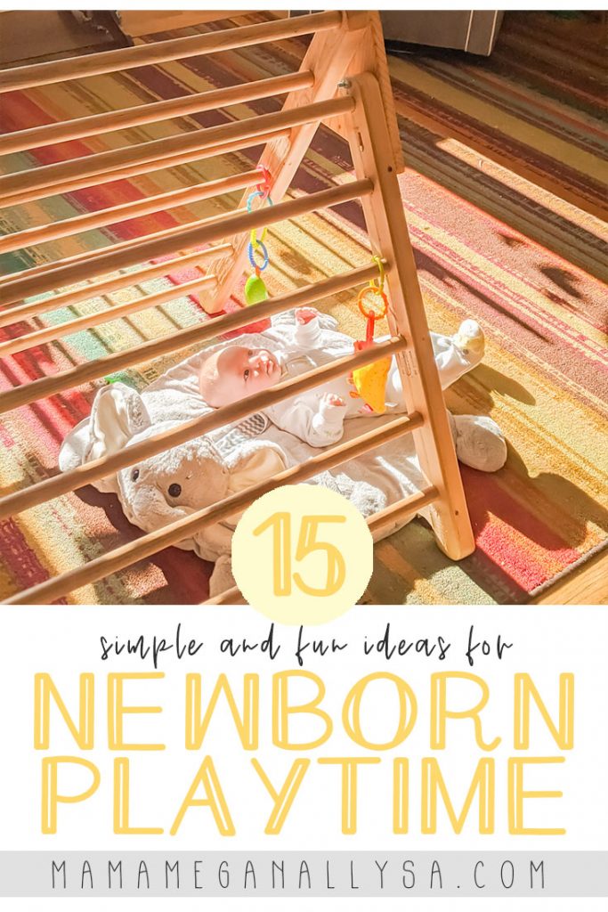 what on earth are you supposed to do with newborns?! Here are 15 quick and easy ideas for some newborn play time in those first three months!