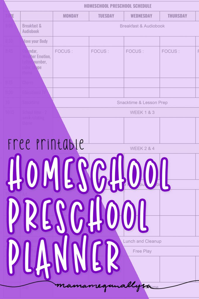 2020 Homeschool Preschool Routine - MamaMeganAllysa