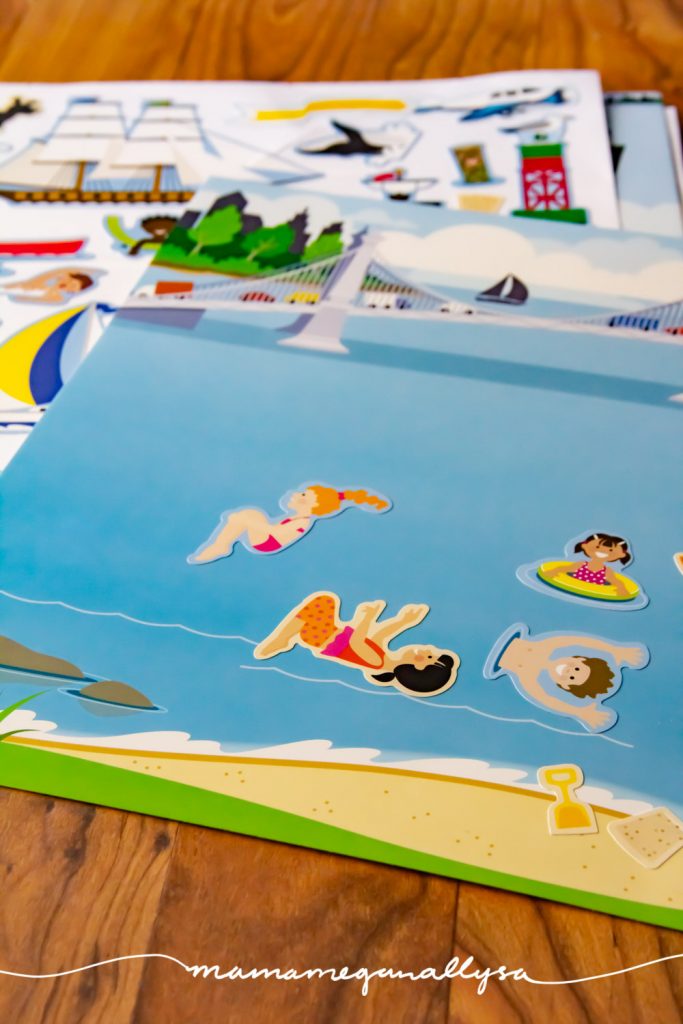 reusable stickers are great for fine motor and story telling