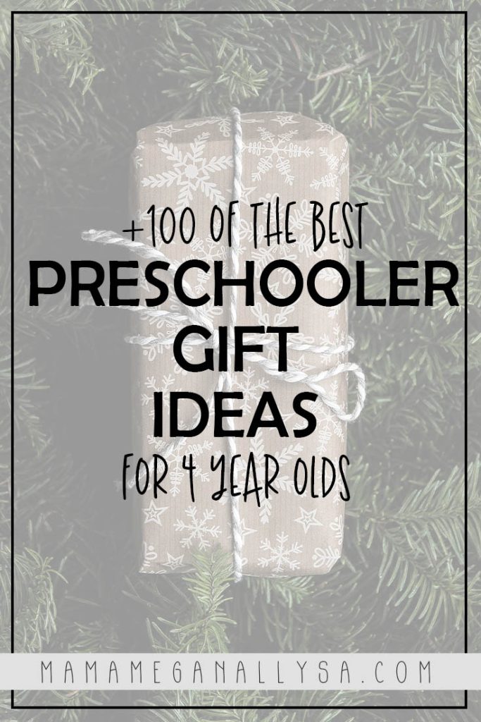 a pin image that reads preschooler gift ideas