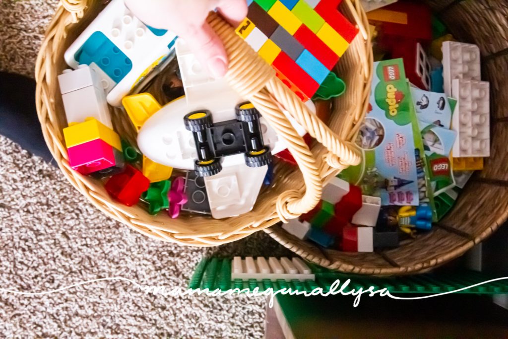 our basket of lego duplo blocks