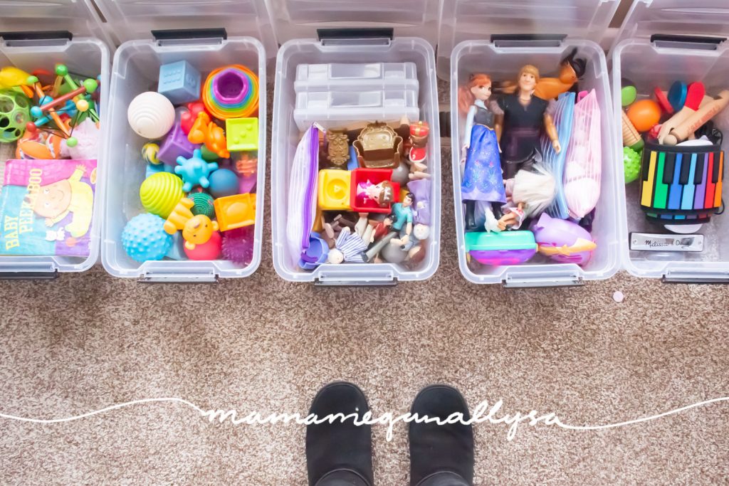 a look inside our medium-sized toy storage bins