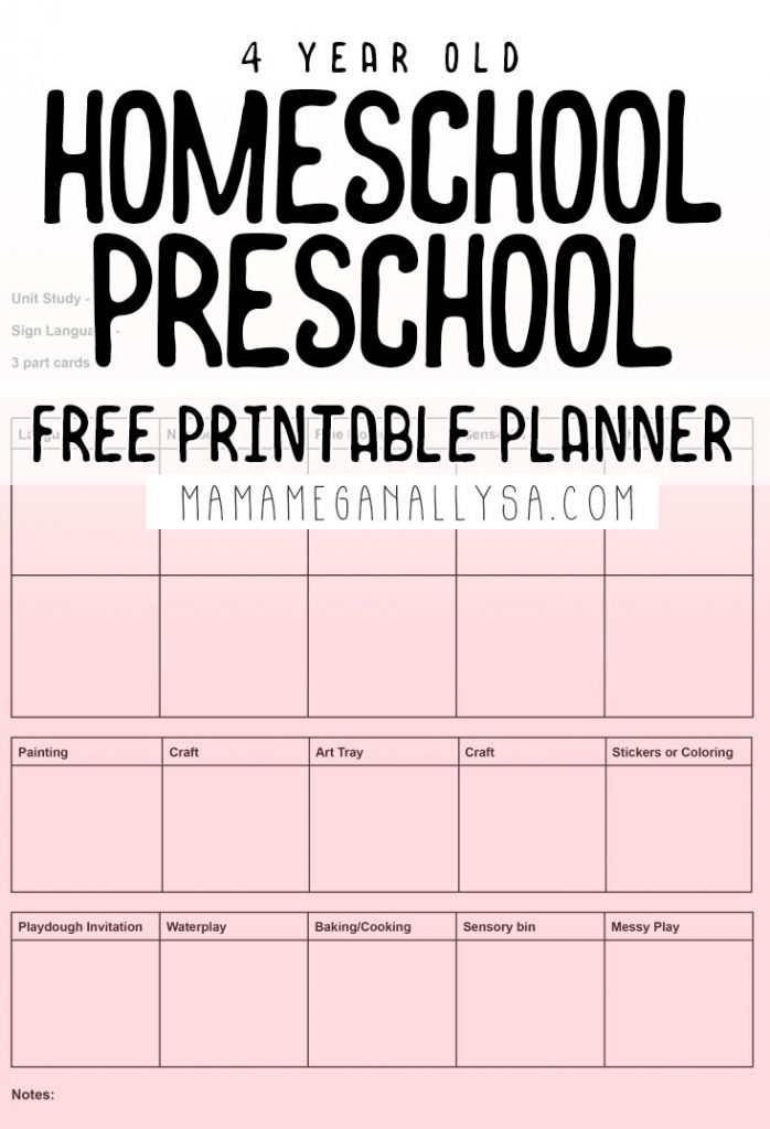 FREE Printable Planner with Coloring Pages for Homeschool