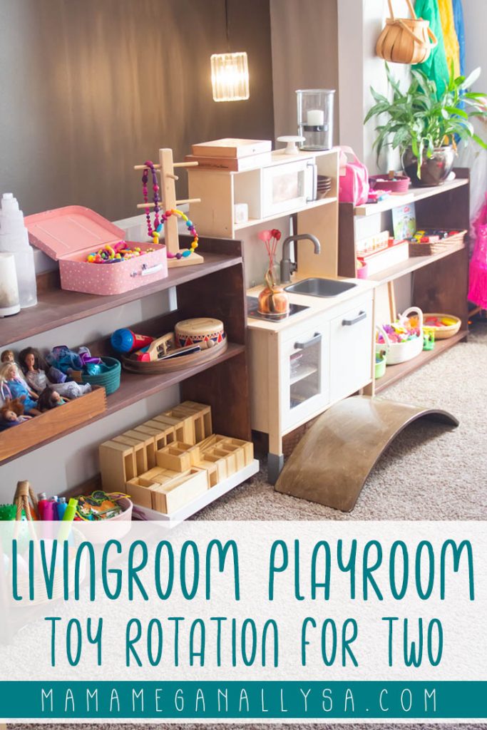 Wooden kitchen, Montessori style play corner